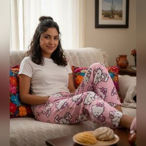 NWT Women's Print Pajama Pants, Hello Kitty Poses